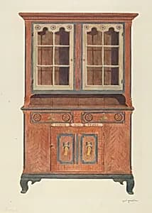 Painted Cabinet by Carl Strehlau