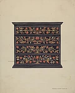 Painted Chest of Drawers by Isabella Ruth Doerfler