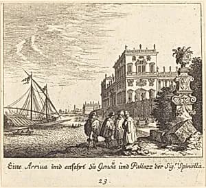 Palazzo Spinolla, Genoa by Melchior Küsel after Johann Wilhelm Baur