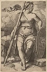 Pallas Athene by Lucas van Leyden
