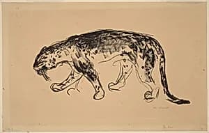 Panther Prowling (Schleichender Panther) by Edvard Munch