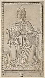 Papa (Pope) by Master of the E-Series Tarocchi