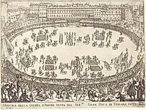 Parade in the Amphitheater by Jacques Callot