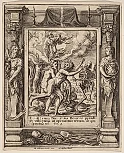 Paradise Lost by Wenceslaus Hollar after Hans Holbein the Younger after Abraham van Diepenbeeck