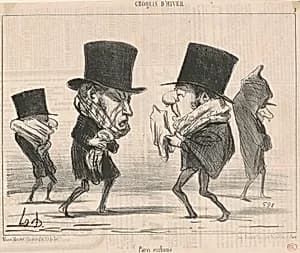 Paris enrhume by Honoré Daumier