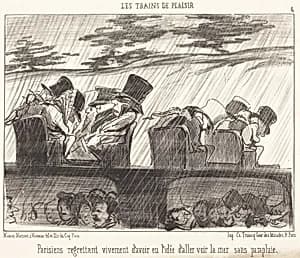 Parisiens regrettant vivement... by Honoré Daumier