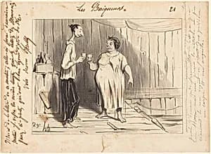 Parole d'honneur Mme. Frenouillet... by Honoré Daumier