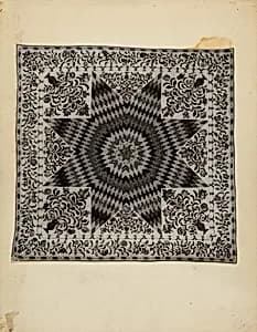 Patchwork and Applique Quilt by American 20th Century