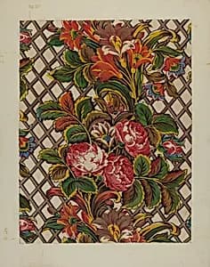 Patchwork Bedspread Material by Frances Lichten