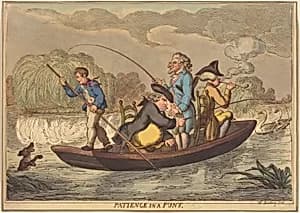 Patience in a Punt by Thomas Rowlandson
