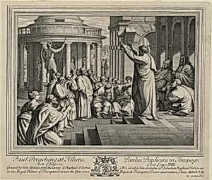 Paul Preaching at Athens by Simon Gribelin II, after Raphael