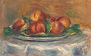 Peaches on a Plate by Auguste Renoir