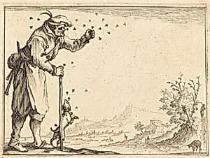 Peasant Attacked by Bees by Jacques Callot