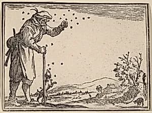 Peasant Attacked by Bees by Edouard Eckman after Jacques Callot