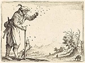 Peasant Attacked by Bees by Jacques Callot