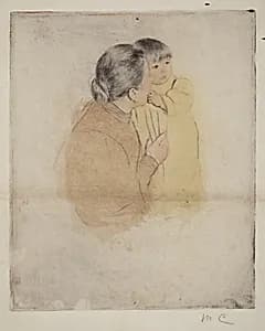 Peasant Mother and Child by Mary Cassatt