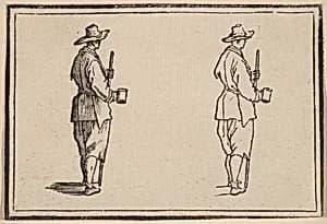 Peasant with a Cup by Edouard Eckman after Jacques Callot