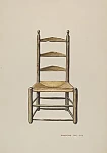 Pennsylvania Ladder Back Chair by Samuel W. Ford