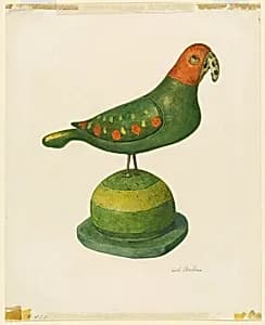 Pensylvania German Carved Bird by Carl Strehlau