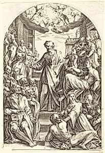 Peter Raising Tabitha by Jacques Callot