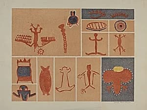 Petroglyph - Human Figures by Lala Eve Rivol