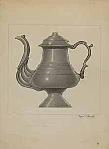 Pewter Coffee Pot by Eugene Barrell