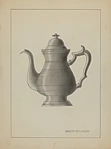 Pewter Coffee Pot by Robert Brigadier