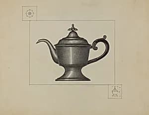 Pewter Coffee Pot by Herman Bader