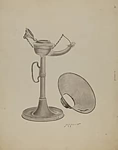 Pewter Lamp by Sydney Roberts