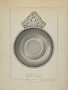 Pewter Porringer by Charles Cullen
