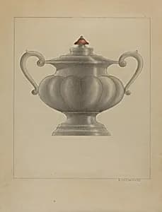 Pewter Sugar Bowl by Sidney Liswood