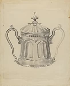 Pewter Sugar Bowl by Samuel O. Klein