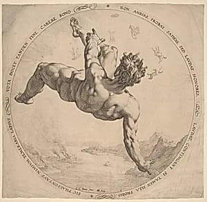 Phaeton by Hendrik Goltzius, after Cornelis Cornelisz van Haarlem