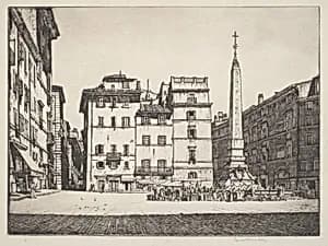 Piazza della Rotonda, Rome by Louis Conrad Rosenberg
