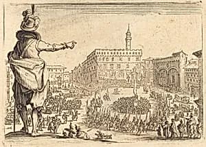 Piazza della Signoria, Florence by Jacques Callot