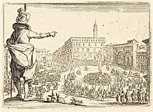 Piazza della Signoria, Florence by Jacques Callot