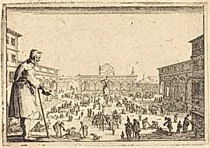 Piazza SS. Annunziata, Florence by Jacques Callot