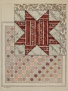 Pieced and Quilted Coverlet by Maud M. Holme