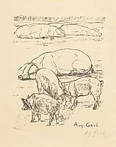 Pigs by August Gaul