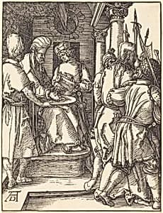 Pilate Washing His Hands by Albrecht Dürer