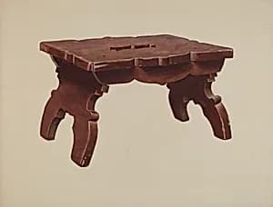 Pine Footstool by Henry Moran