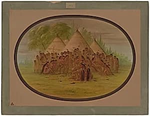 Pipe Dance - Assinneboine by George Catlin