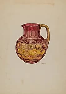 Pitcher (Amberina) by Joseph Mitry
