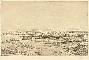 Plain near a Lake (La plaine pres du lac) by Alphonse Legros