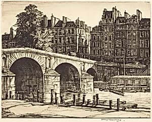 Pont Marie, Paris by Henry Rushbury