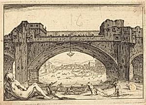 Ponte Vecchio, Florence by Jacques Callot
