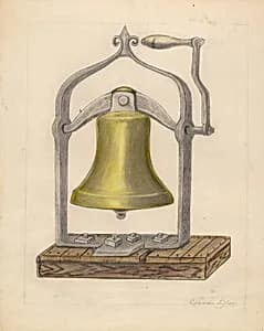 Portable Brass Hand Bell by Columbus Simpson