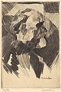 Portrait E.D. (Eugène Duchamp) by Jacques Villon