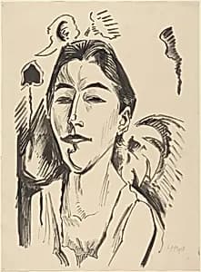 Portrait of a Woman by Max Pechstein