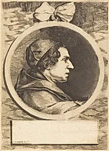 Portrait of an Abbot by Claude Henri Watelet after Charles-Nicolas Cochin II